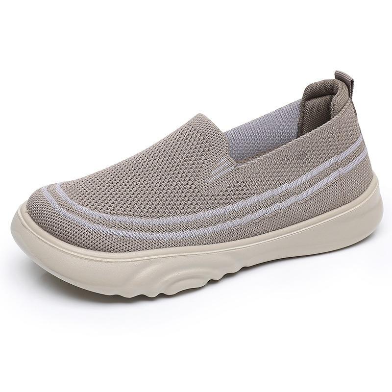 New Style of Cloth Shoes Women's Single Shoes Thick-soled Anti-slip Casual Shoes Soft-soled One-step Mom Shoes