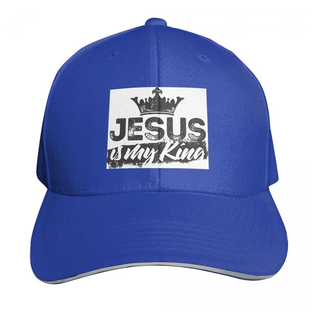 Jesus Is My King Christian Faith Catholic Cap Fashion Casual Baseball Caps Adjustable Hat Hip Hop Summer Unisex Baseball Hats