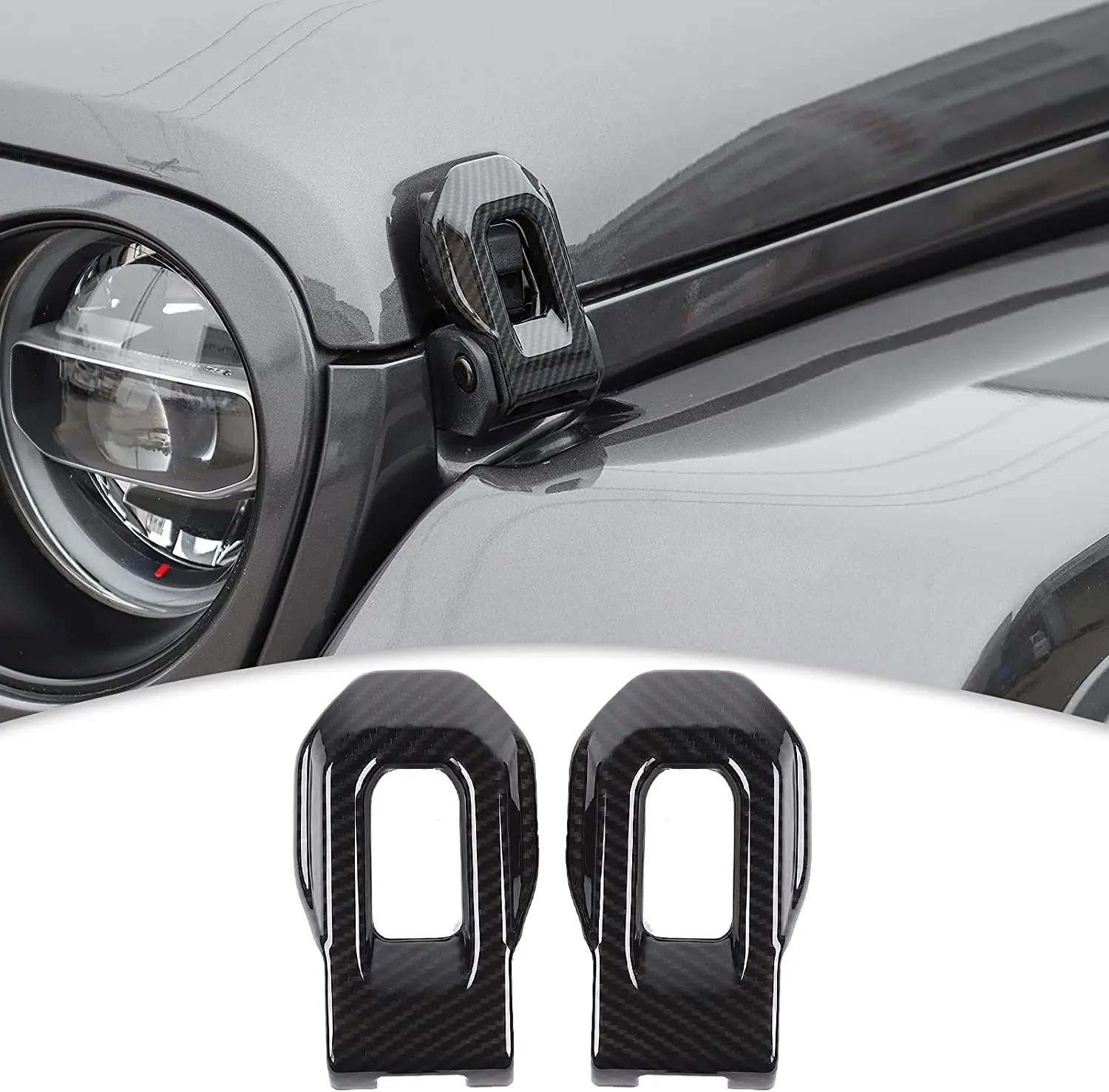 

Hood Latch Cover Lock Catch Bracket Sticker Trim for Jeep Wrangler JL JLU Gladiator JT 2018-2025