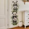 Cartoon Aquarell Bambus Panda Schlafzimmer Wohnzimmer Eingang Dekoration Selbstklebend Raumdekor