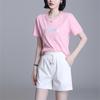 2022 Summer Solid Colour Women Short Drawstring Elastic Fashion High-waisted Sports Pants cottonComfort Straight Shorts Women