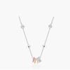 New 925 Sterling Silver Girls Handmade Round Colored Circled Choker Zircon Stone Necklace Simple Shaped Pendant Women's Wedding