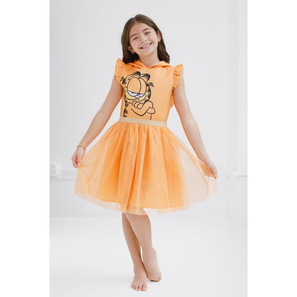 Garfield Vestito in Tulle Cosplay per Bambine Arancione 5