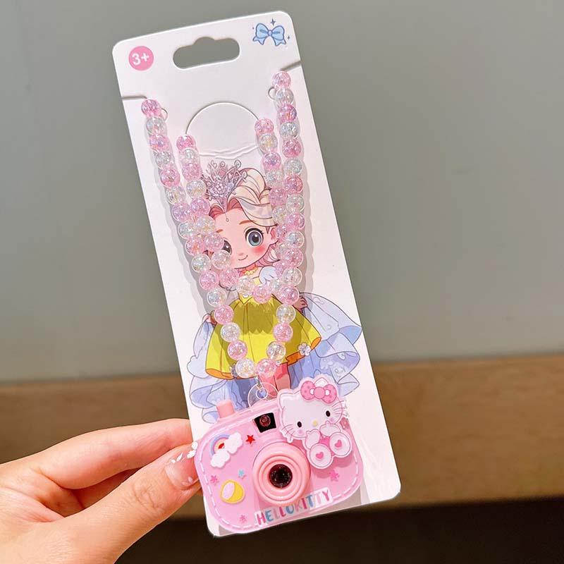 Projection Camera Necklace, Children's and Students' Beaded Necklace, Cute and Fun Little Gift for Babies, Neck Chain