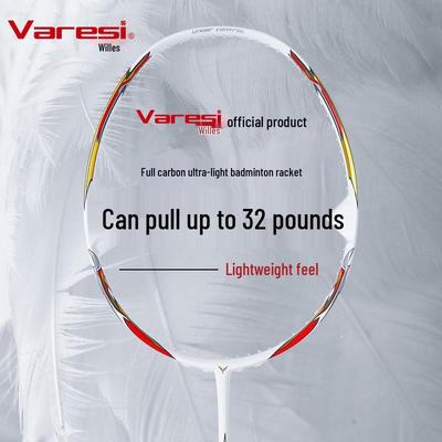 Authentic Full Carbon Badminton Racket - Ultralight, High Tension, Durable for Beginners & Professionals