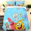 Yellow Square Sponge Anime Cartoon Duvet Cover Single/Double/Queen/King  Pillowcase Set Adult Bedroom Children Comforter Bedding