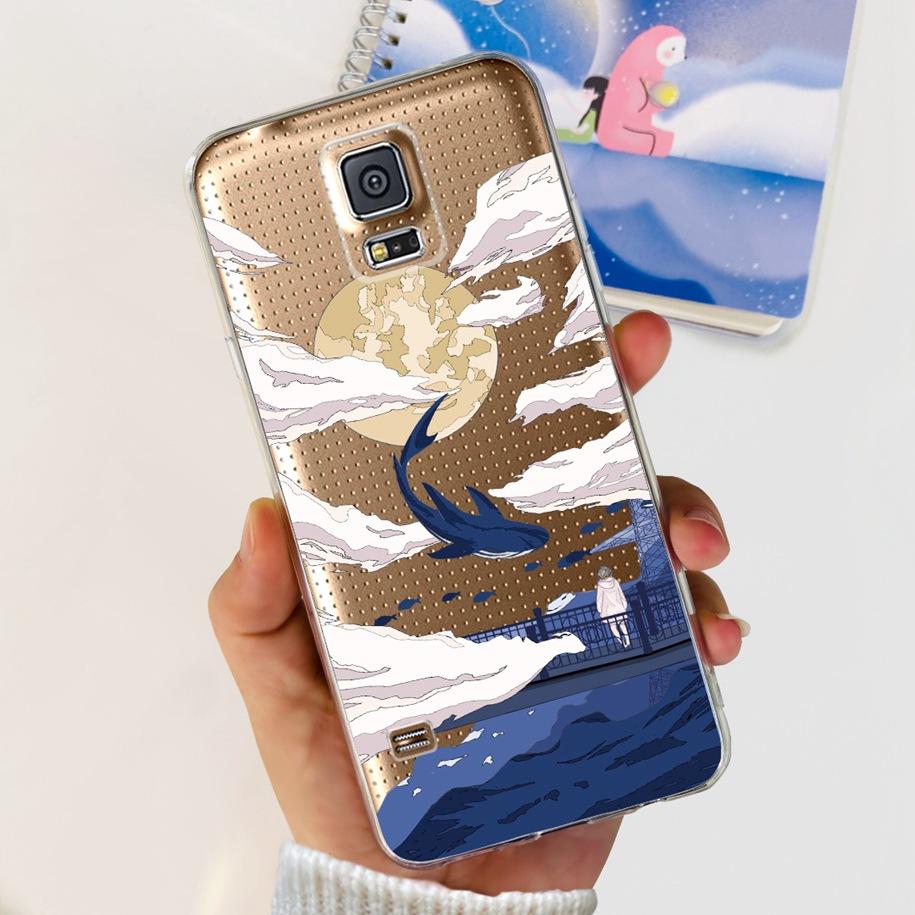 For Samsung Galaxy S5 Case G900F G900I i9600 S 5 Back Cover Cool Painted Soft Silicone Clear Phone Case For Samsung S5 Neo Coque