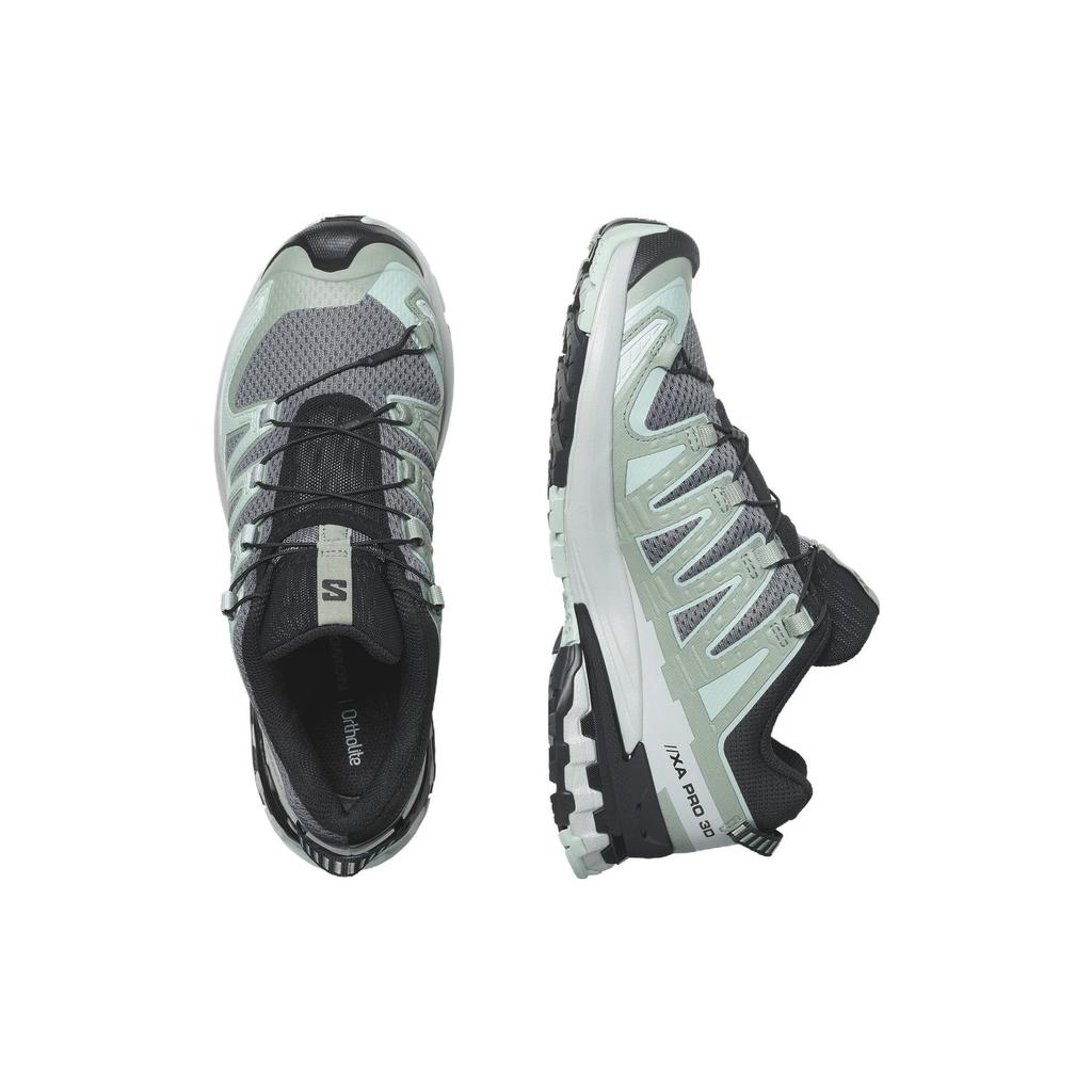 SALOMON XA Pro 3D V9 PU Comfortable Shock Absorbing Durable Low Top Outdoor Functional Shoes Unisex Shoes Green 472729