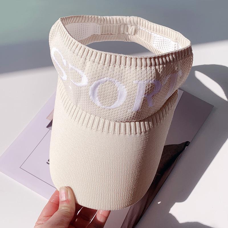 Empty top sun hat women's summer sun protection sun shade topless letter duck tongue sun hat