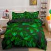Nature Tropical Green Leaves King Queen Bedding Set Rainforest Jungle Plant Duvet Cover 3D Botanical Polyester Comforter Cover