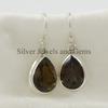 Natural Smoky Topaz Earrings, Handmade Earrings, 925 Sterling Silver Earring, Teardrop Smoky Earrings, Gift for her, Capricorn Birthstone