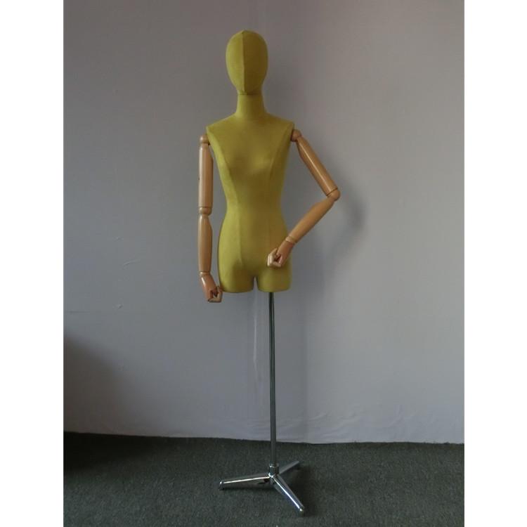 Women's Suede Half-Body Mannequin for Store Display