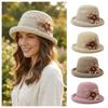 Korean Style Flower Fisherman Hat Rolled Brim Women Sun Cap Casual Sunscreen Bucket Cap  Fishing