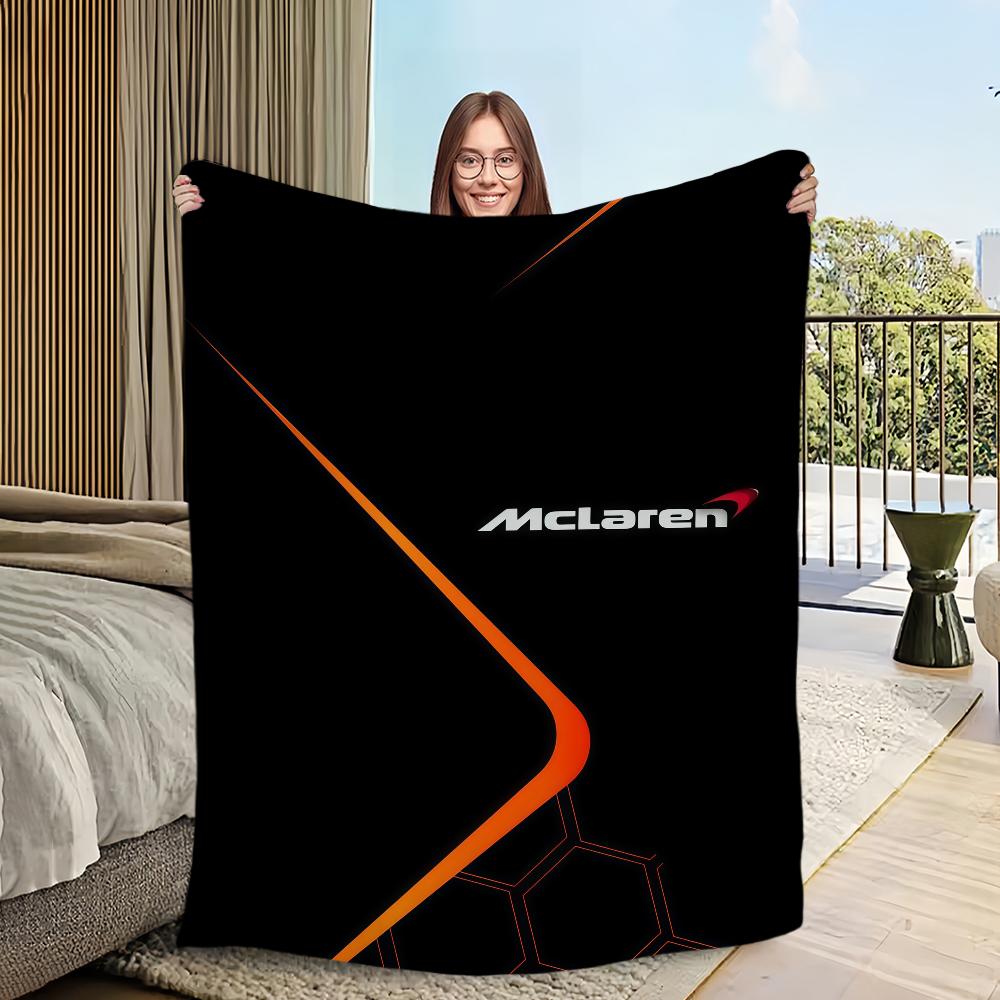 Cool Logo M-M-McLarenS-ES Blanket Flannel warm comfort soft plush blanket For Picnic Beds Sofas Homes And Bedrooms