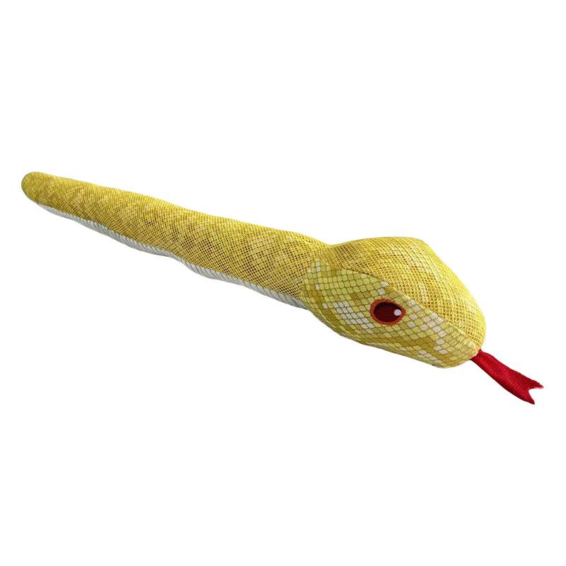 Realistic Plush Snake Cat Toy, Interactive Lifelike Snake Kitten Toy with Crinkle Sound, Chewable Pet Toy for Cats Kitten Play Exercise Gift жёлтый