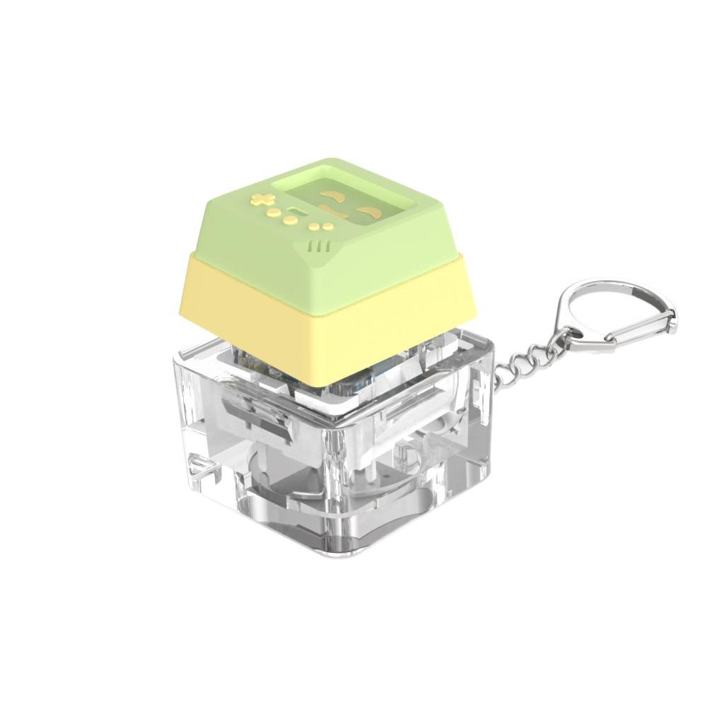 Diy Keycaps Toy Keyboard Fidget Toys Stress Relief with Keychain Keyboard Keychain Finger Button Button Shaft Tester Adults