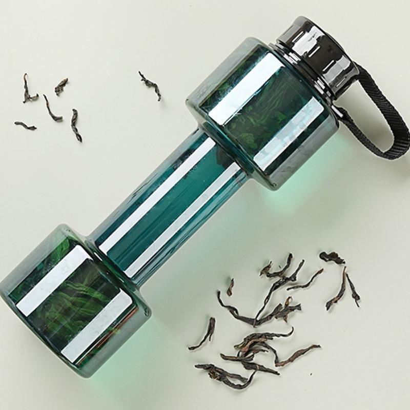 700ml Water Bottle Dumbbell Shaped Bicycles Drinking Bottle Leakproof Bottle For Gym, School, Cycling, Outdoor Sports