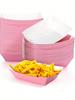 50 Stück rosa bootförmige Schachtel Verpackungsschachtel Obstschachtel Tablett Einweg-Verpackungsschachtel Großhandel Obst-Snack-Schachtel tragbar täglicher Gebrauch