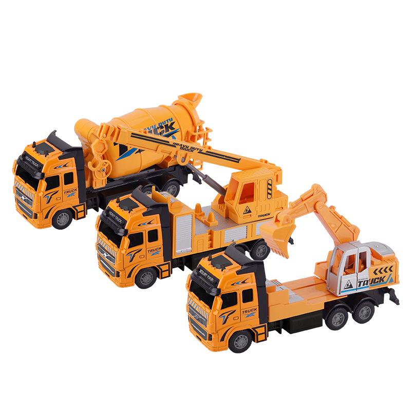 Little King Alloy Toy Pull-Back Excavator - Children's Construction Vehicle Model 