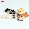 Oenux Lovely French Bulldog Animals Cute Puppy Sleep Lazy Dog Action Figures Model Figurine PVC Home Decoration Education Toy