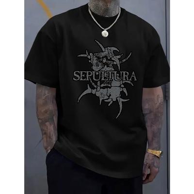 European Sizes Fashionable Printed Short-sleeve Men's Tee, Soft, Casual Loose Fit, Ideal for Workouts, Sports & Daily Wear.