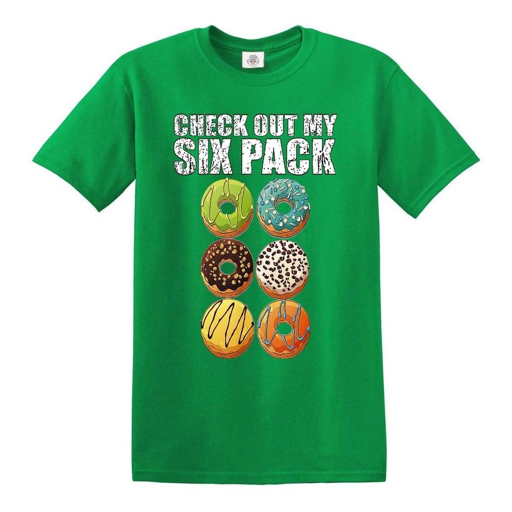 Lustiges Check out my Sixpack T-Shirt Fitnessstudio Scherzgeschenk Donuts Party T-Shirt Tee
