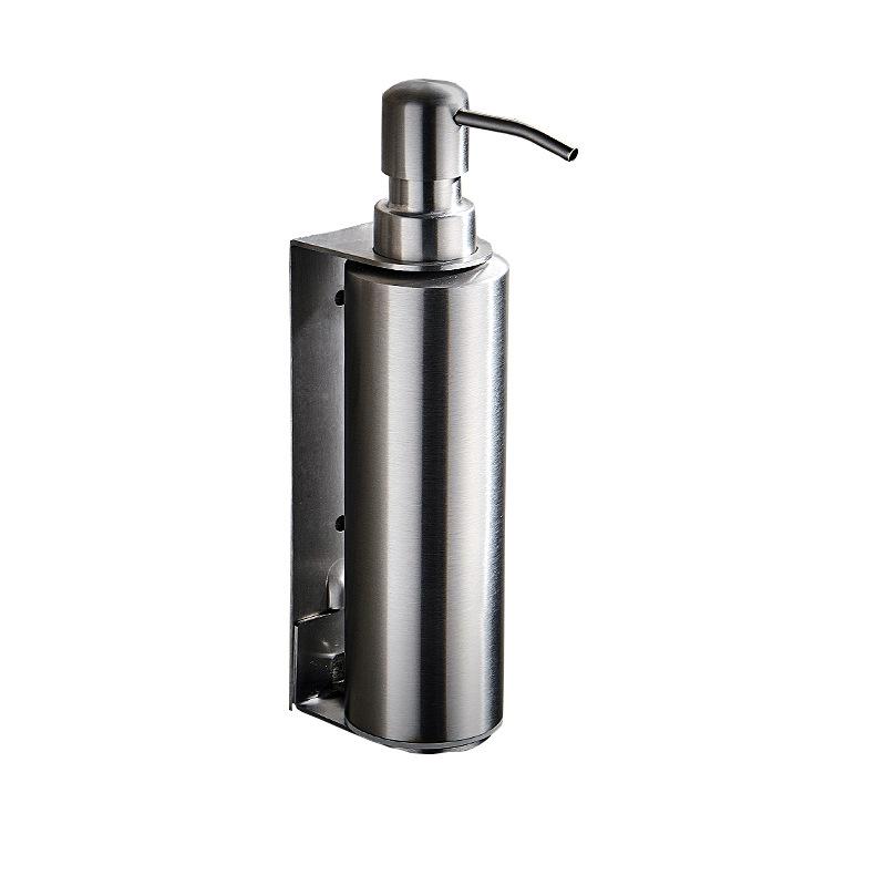 HONGDEC Modern Design Wall Mount Stainless Steel Soap Dispenser Liquid Soap Bottle Hand Soap Dispenser 1 Year Warranty серебряный