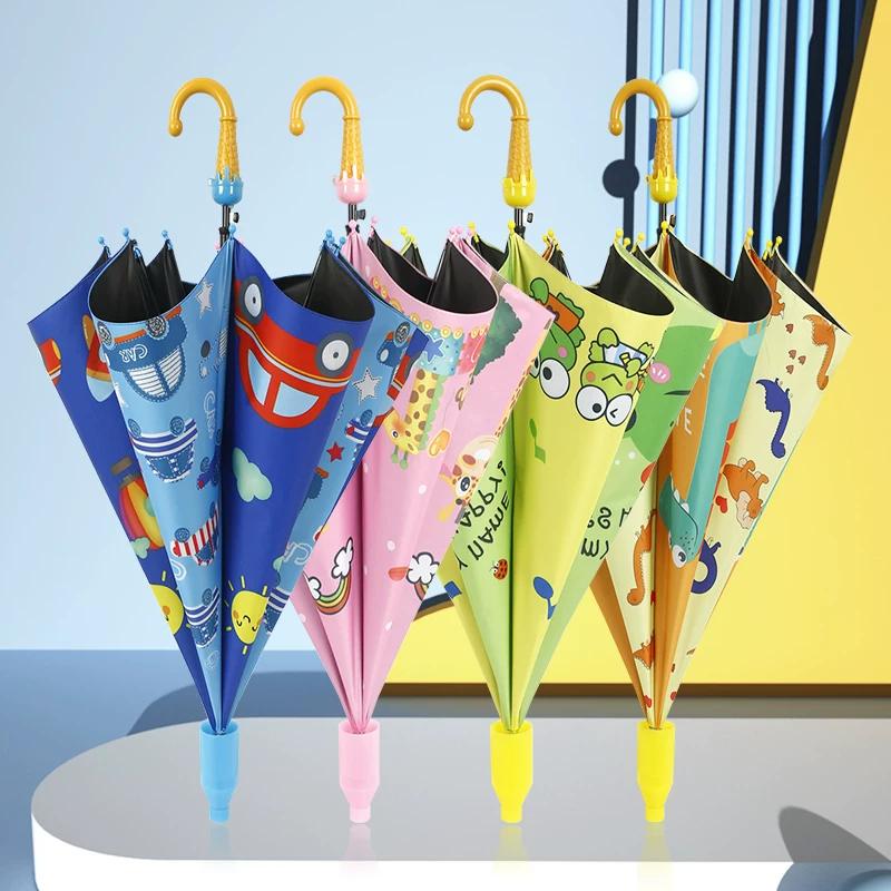 Children's Umbrella Safety Anti-Rebound Boys and Girls Kindergarten Primary School Students School Dedicated Sunny and Rainy Dual-Use Self-Opening