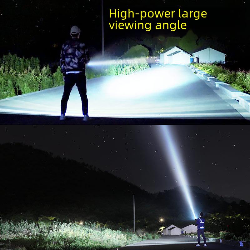 Shenyu P70 Rechargeable Long-Range Flashlight: Super Bright, High-Power, Long-Lasting Searchlight for Outdoor and Home Use.