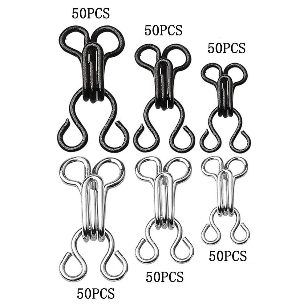 

300 Sets of Sewing Hooks and Eyes Metal Sewing Hooks and Eyes Closure Fasteners for Clothes Hooks Skirt Buttons Coat Bracelets