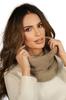 Leona - Warm Scarf in a Classic Waffle Weave in Dark Beige
