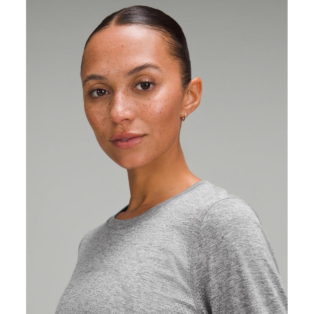 Lululemon Swiftly Relaxed Long Sleeve Shirt  Hip Length Slate White