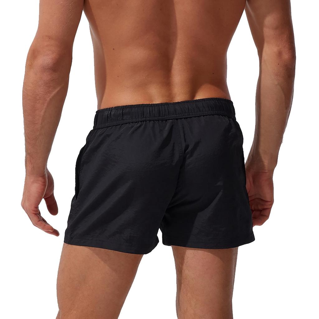 Men's Beach Pants Pocket Zipper Surf Shorts Casual Fashion Swimming Trunks