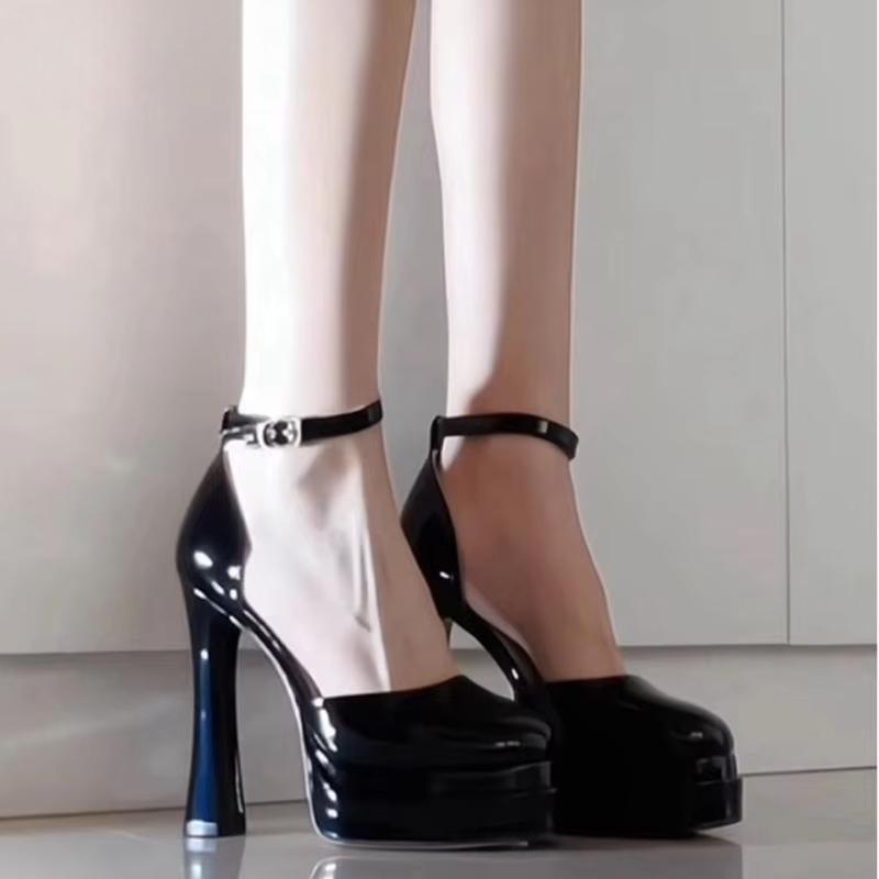 Spring Autumn Wedding Party High Heel Shoes Fashion Shallow Buckle Shoes Dancing Stripper Pumps Shoes