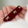 VINTAGEPINK 2 Color Ribbon Velvet Hairpin Snap Pin