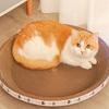Wear-Resistant Cat Corrugated Scratcher Board Round Cat Scratcher Pad  Furniture Protection