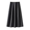 Women's High-Waisted Spring 2026 Slimming Skirt, Mid-Length, Elastic Waist, Umbrella Style, Petite Fit, Elegant Drape
