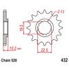 520 Motorcycle Front Sprocket Pinion For Suzuki DR350S DR350SE SG350 DR200S DR200SE SP200 DR-Z400 DRZ400 SM DR-Z400S