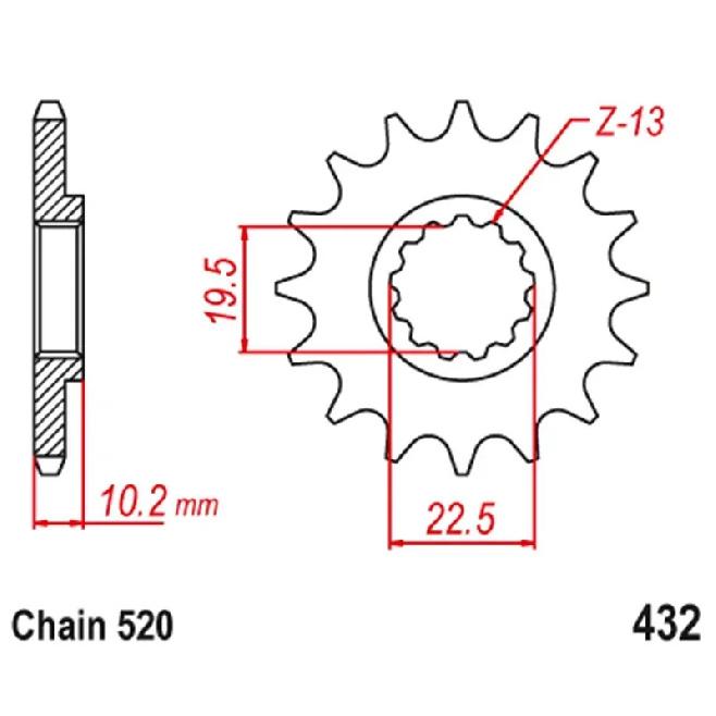 520 Motorcycle Front Sprocket Pinion For Suzuki DR350S DR350SE SG350 DR200S DR200SE SP200 DR-Z400 DRZ400 SM DR-Z400S