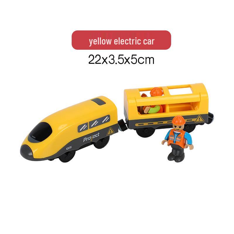 Magnetic Electric Train Engine Toy for Kids - Compatible with All Wooden Tracks