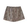 Fashion Style 2024 Summer New Women's Clothes Animal Pattern Print Poplin Shirt High Waist Shorts 4661042 051