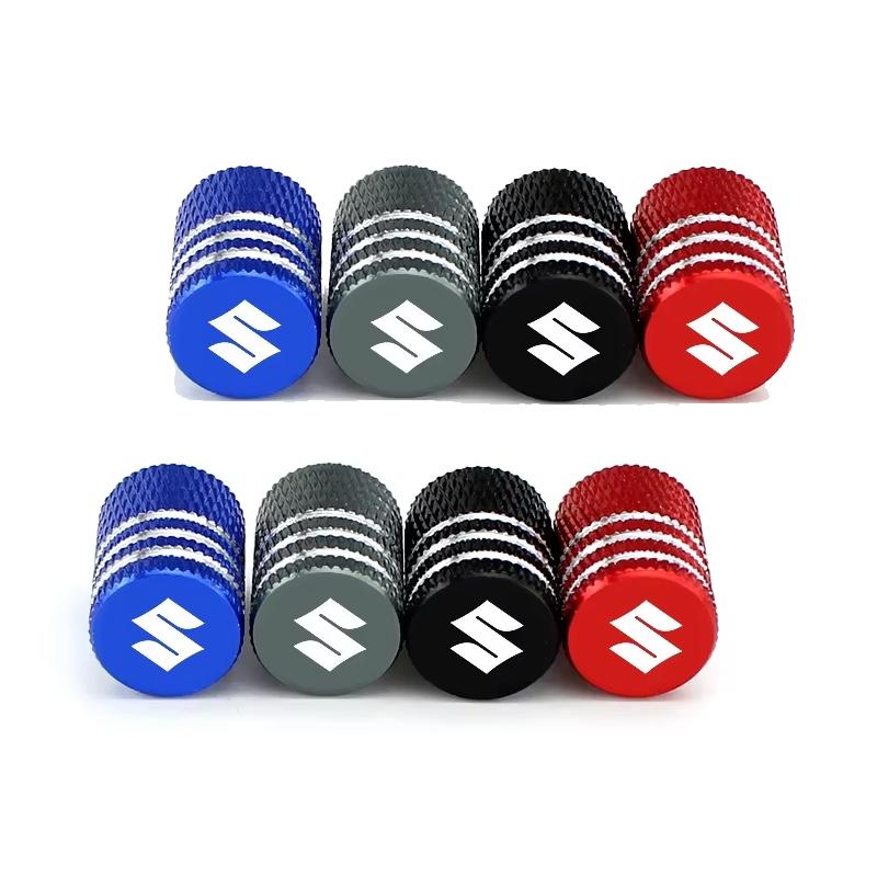 Car Wheel Tire Air Valve Caps Auto Stem Cover for SUZUKI Swift SX4 S Cross Jimny Samurai Vitara Xl Alto Liana Ignis Accessories