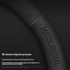 Car Suede 3D Coining Logo Antislip Steering Wheel Cover For Mitsubishi Outlander Pajero Asx Colt Lancer EX Evolution L200 Triton