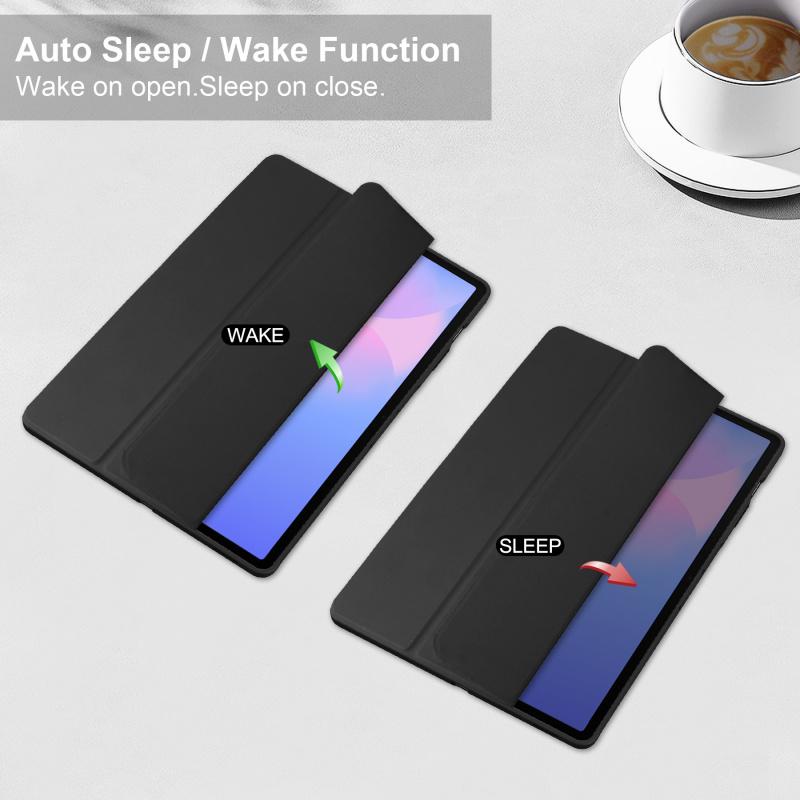 Tablet Case For Galaxy Tab S10FE+ 13.1 S10FE Plus X620 Tri-Fold Stackable Acrylic Pen Slot Case