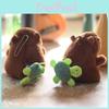 Plush Capybara Keychain Toy With Wagging Tail Pp Cotton Filled Idea Gift