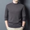 Men's Winter Thick Wool Round Neck Sweater - 100% Wool, Casual & Warm.
