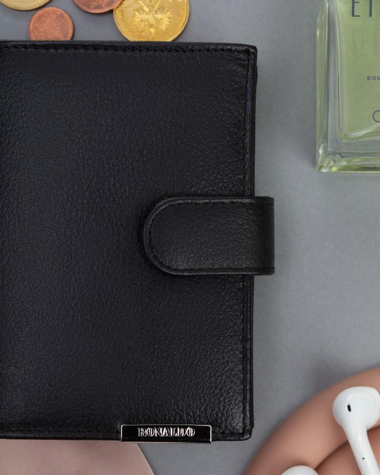 Men's Leather Wallet N4L-PDM-RON-BP-9113 Black