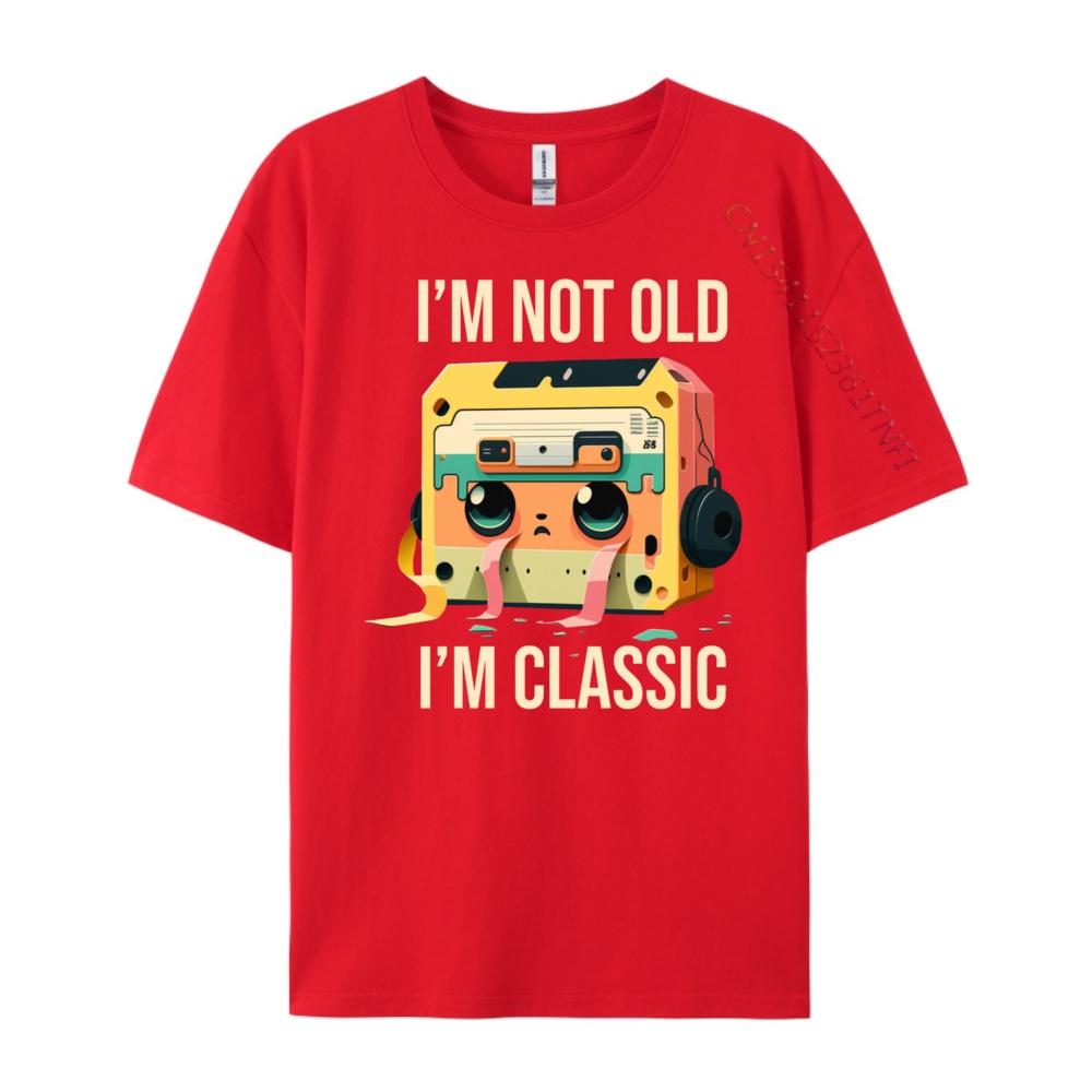 Ich bin nicht alt, ich bin klassisch Kassette T-Shirt Grafikshirts Herren T-Shirt Druck Luxus Designer Herren Kurzarm