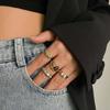 Stylish Geometric Designs Gemstones Rings Craft from Sturdy Metal Materials for a Touch of Elegant and Unique Styles