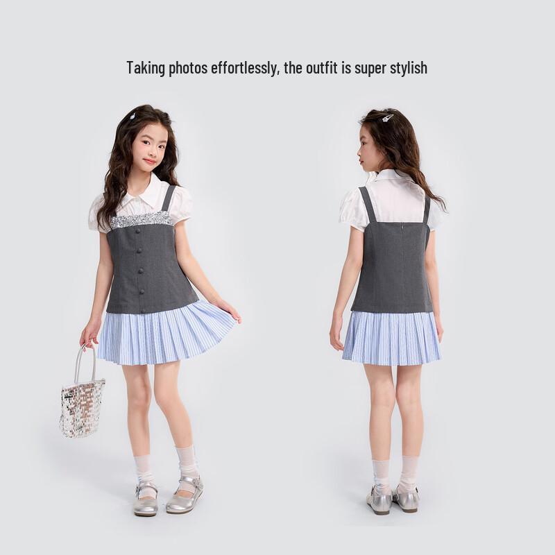 Girls' Academy Style Pleated Sundress